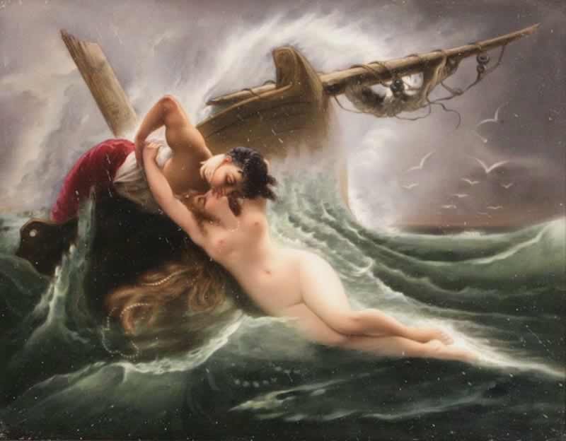 Unknown Artist, Signed 'Werner' - The Siren's Kiss